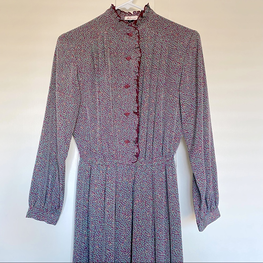 Vintage Japanese Pleated Dress, US 8